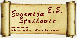 Evgenija Stoilović vizit kartica